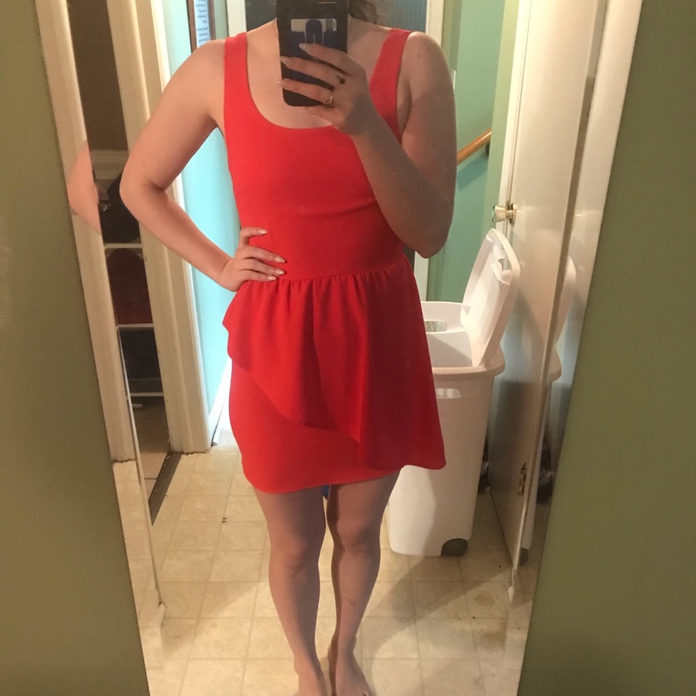 Almost Pink Tiered Ruffle Dress
